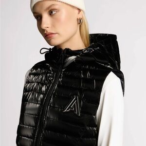 Alpenhaus Black Puffer Vest with Hood